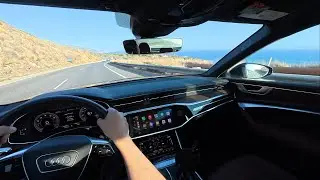 Relaxing POV drive home from work by the coastline | Audi A6