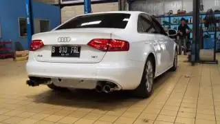 Audi A4 1.8T w/ ARMYTRIX S4 Style Quad-Tips Valvetronic Exhaust System - Revs