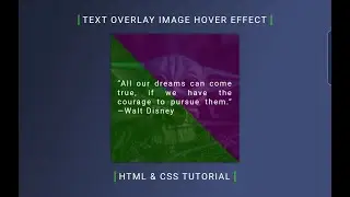 Text Overlay Image Hover Effect | HTML CSS Tutorial | @codecompanion93