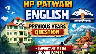 HP PATWARI PREVIOUS YEAR MCQs OF ENGLISH 2012