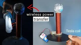 mini tesla coil diy ⚡ wireless power transmission project 💡