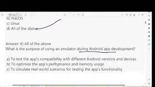 Top 20 Android Question and Answer MCQ on Emulater