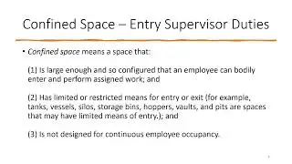 Episode 128 - Confined Space - Entry Supervisor Duties