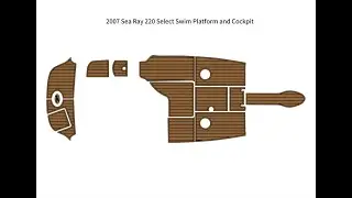2007 Sea Ray 220 Select Swim Platform Cockpit Pad Boat EVA Foam Teak Floor Mat