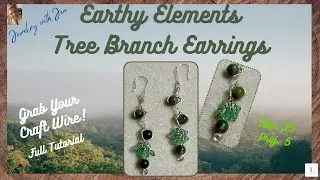 Earthy Elements Tree Branch Earrings    #earringsdesign #jade #earringstutorial