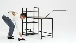 Blisswood Metal Rustic Computer Desk - Extended Shelves for Organized Productivity!