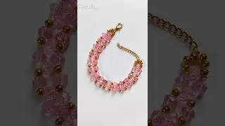 🌸Diy crystal beads bracelet #youtubeshorts #howtomakeabeadbracelet #handmade #diybracelet