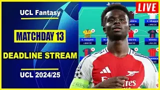 UCL Fantasy Matchday 13: WILDCARD DEADLINE STREAM | Live Q&A | Champions League Fantasy Tips 2024/25