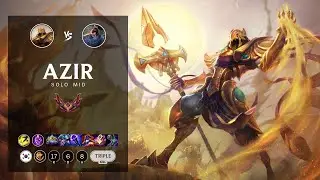 Azir Mid vs Yasuo - KR Grandmaster Patch 12.15