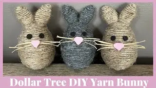 DIY DOLLAR TREE Twine/Yarn Bunny Egg | DIY Bunny Easter Decor