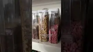 Kmart pantry items, flip lock lid container and stackable containers