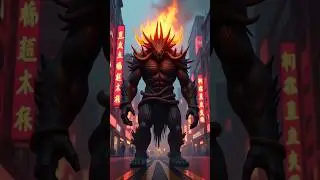 Dystopian Monster March | Glowing Skulls, Flames, and Fog #aishorts