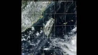 Arrival of clouds from Typhoon Podul from tropical Pacific to Taiwan 12 Aug 2025