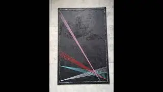 DIY thread work on canvas board #newart #colourful #vibrant #walldecor