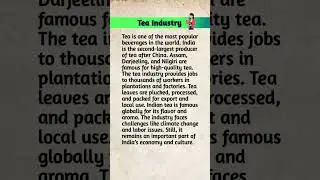 Tea Industry #learn #englishspoken #essay #learnenglishwithdsm