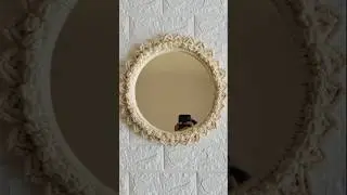 Macreme mirror🪞                             #diy #mirrorwork #shorts #craft #craftingwonders