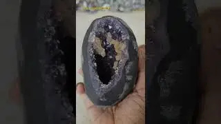 Amythest with okenite & calcite geond|available for sale| #naturalamethyst #calcite #healingcrystals