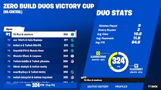 How We WON The DUO ZERO BUILD Cash Cup🏆