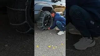 Super fast! 11Jm snow chains installed in 40 seconds, awesome😱👍
