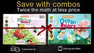 Mountain Raiders and Ocean Raiders, Math Board Games and STEM Toy, Educational Gift for Kids