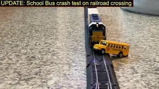 UPDATE: School Bus crash test on railroad crossing