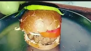 How to make soya chaap burger 🍔 at home ll Veg soya chaap burger recipe @meerasoni2011