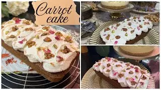كيك الجزر🥕أو carrot cake :كيك خريفي 🍂لذيذ ومعلك متشبعوش منوا 😉 