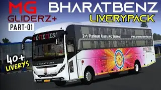 Releasing MG GLIDERZ+ BS6 (BHARATBENZ) LIVERYPACK Part 1| BUSSID | DOWNLOAD NOW |
