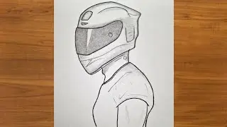Gt 650 Rider Drawing Step by Step | Easy Bike Rider Boy Drawing