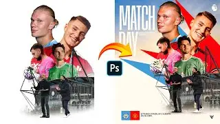 How to Design a Matchday poster | Manchester city vs Manchester United | Photoshop Tutorial