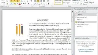 Use the Accessibility Checker - Word 2010