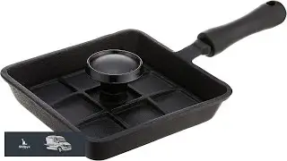 Norpro Mini Cast Iron Panini Pan with Press 5.9 IN As Shown
