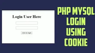 Login using PHP with cookie 