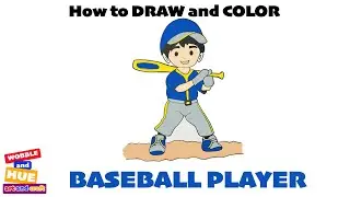 How to Draw a Baseball Player: Sketch and Color Tutorial