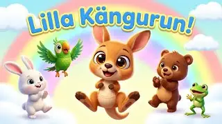 Lilla Kängurun 🦘 | Rolig Barnsång med Djur | Hoppa & Klappa!