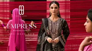 Emaan Adeel The EMPRESS Wedding Formals 2025 | Maya Ali | Farasha Thread Lines Embroidered Lawn 2025