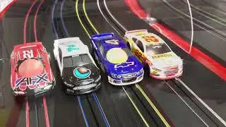 PHOSAR HO slot car action from Saturday&rsquo;s race at Country Club Raceway