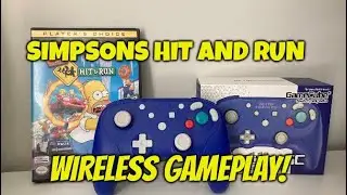 Simpsons Hit and Run for Nintendo GameCube - using Wireless BattleGC controller!