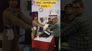 RDC Certificate received by RDC Cadet🔥 | NCC RDC 2025 | #nccrdc #ncc #ncccamp #ytshort #tejasnccarmy