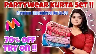 Myntra Kurta Pant Duptta Set Haul | Myntra Party Wear Kurta Set Haul | Myntra Haul