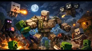 iron golem vs 100 pillagers