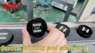 S2H1 screen printer machine with hot stamping for cap top