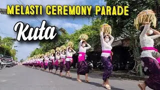 Melasti Ceremony Parade In Kuta Bali | Cleansing Ritual | Balinese Culture | 28th February 2022