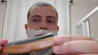 💈Straight Razor Shave💈  Modified Gold Dollar 66