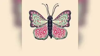 Easy Butterfly and flower Illustration in Procreate | iPad Art | SimpleSword