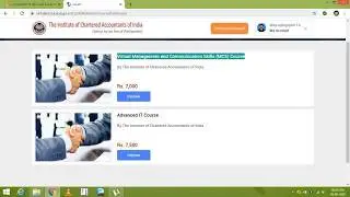 Live Demo of ICAI Virtual MCS and Advance IT registration and payment process.