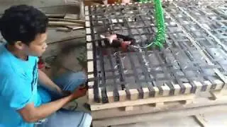 Tutorial membuat rangka spring bed (pasang karet)