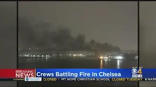 Firefighters Battle Tanker Fire In Chelsea