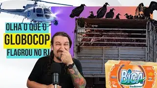 Helic&oacute;ptero da Rede Globo flagra carca&ccedil;as de animais e urubus em f&aacute;brica de sab&atilde;o no RJ