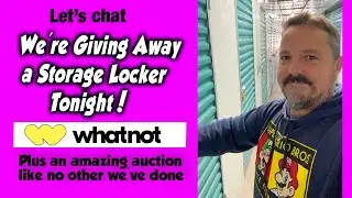 Let's chat about our STORAGE LOCKER GIVEAWAY and auction tonight! 📱